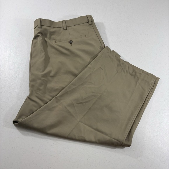 Haggar Other - Haggar Big Tall Cool 18 Pro No Iron Tan Dress Pants 48 x 38 (Hemmed @ 24") READ!